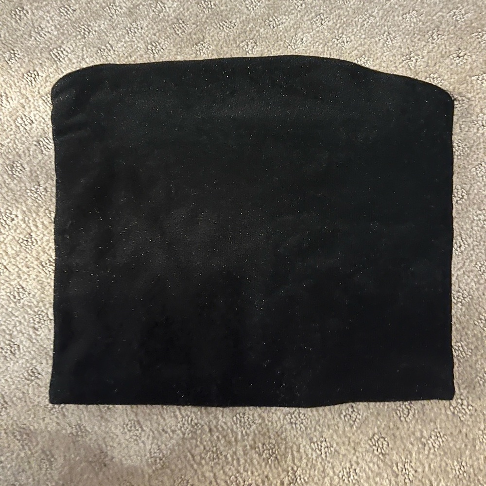 Black tube top crop top